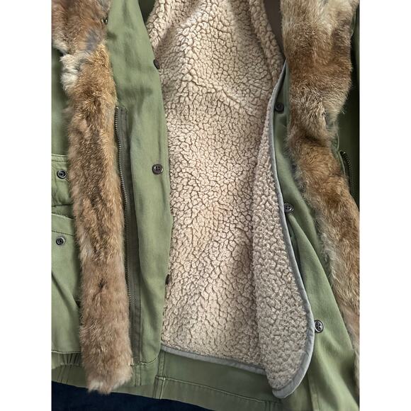 VINTAGE JAPANESE ARMY UTILITY JACKET FUR & SHEARLING LINED, HOODED S - Picture 2 of 12